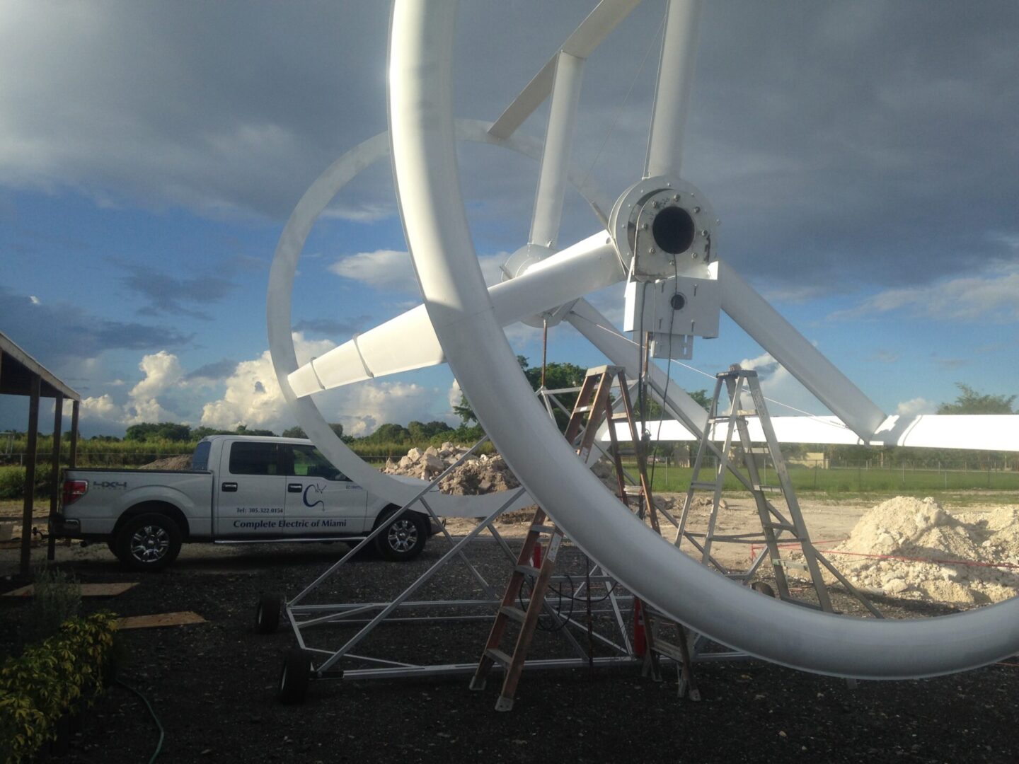 Renewable energy wind turbine project