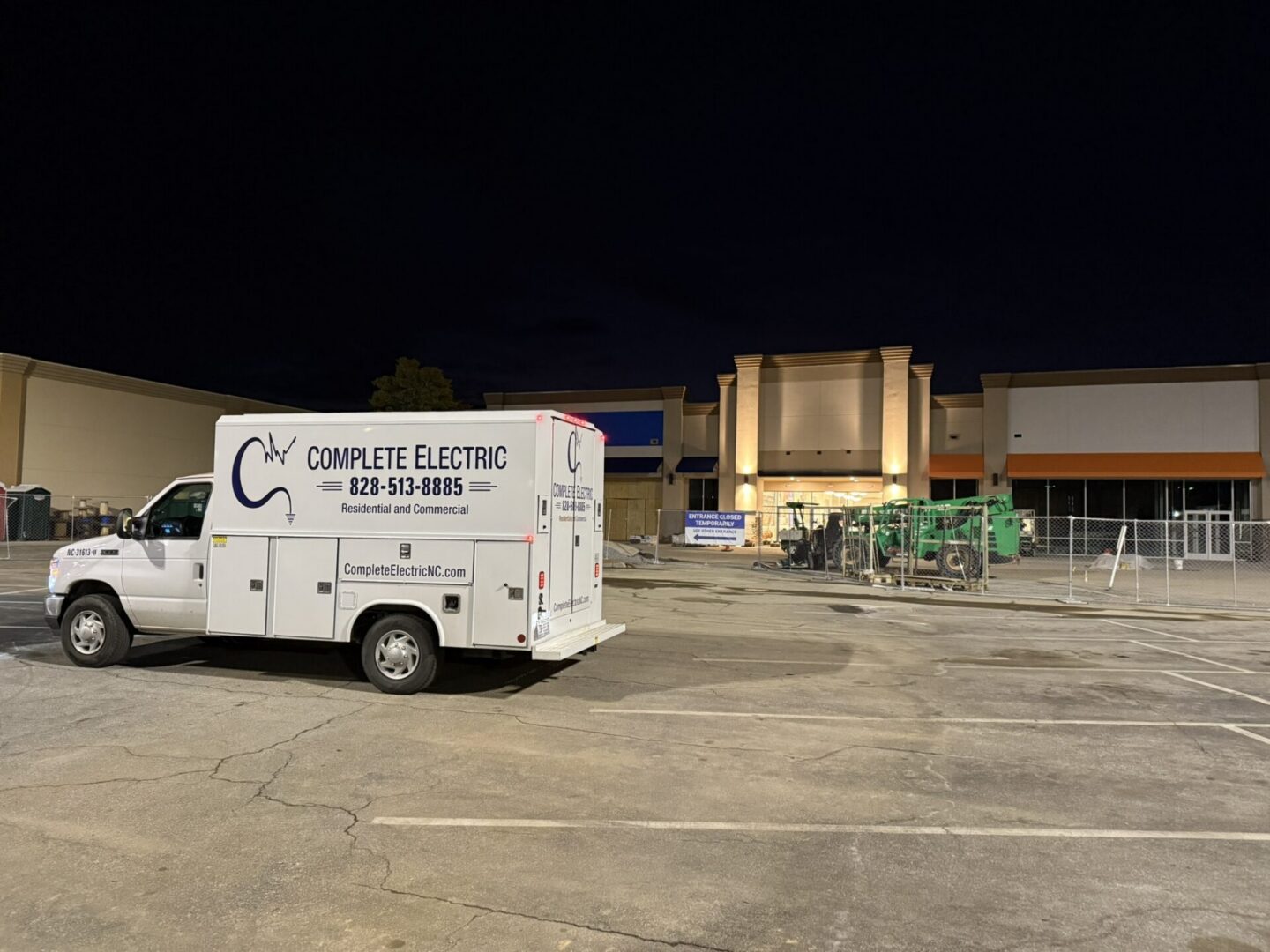 Commercial electrical construction project