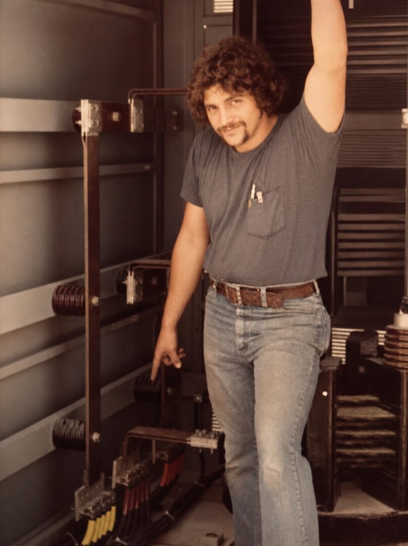 Tom Jr. working on an FAA transformer in 1971